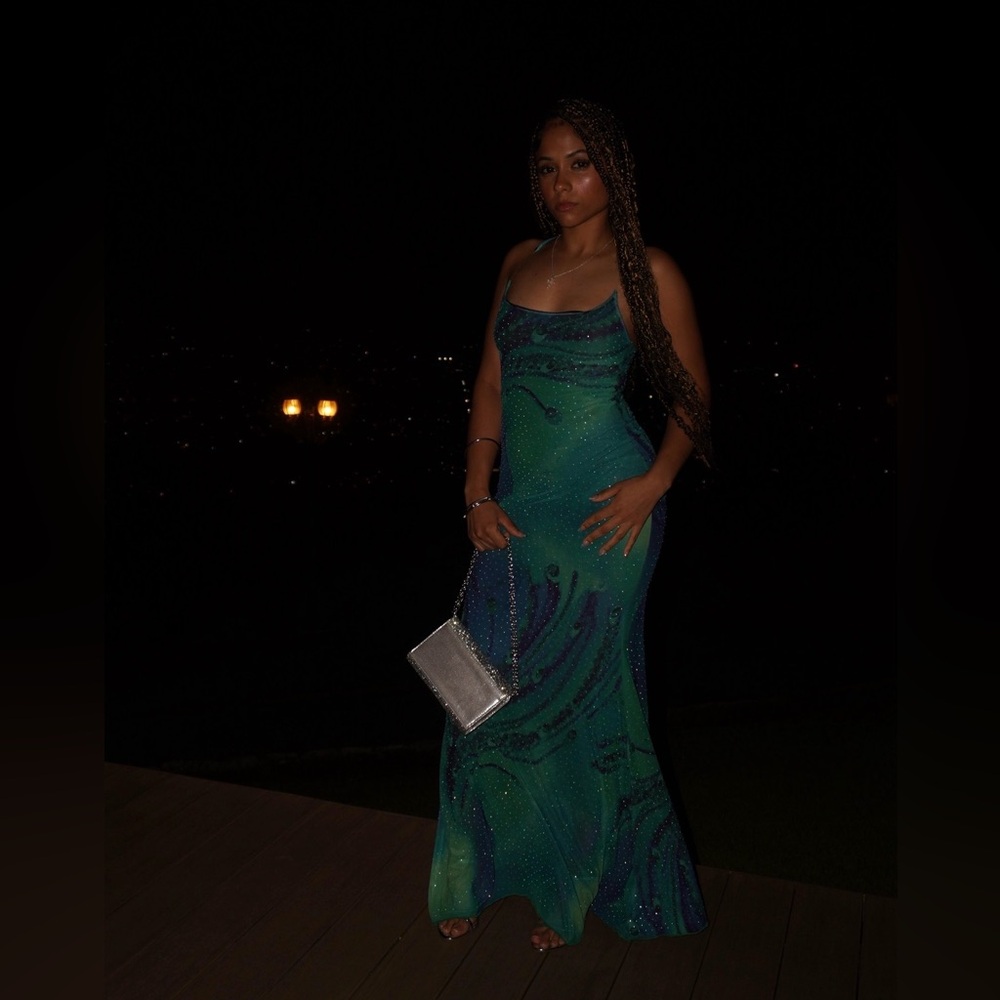 Seta the label ILLUSION DRESS - TURQUOISE